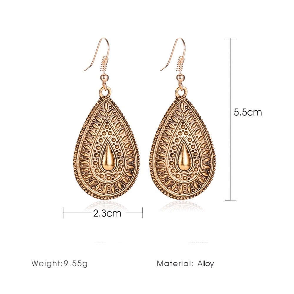 2/$20! Gold Boho Teardrop Earrings - Picture 5 of 7